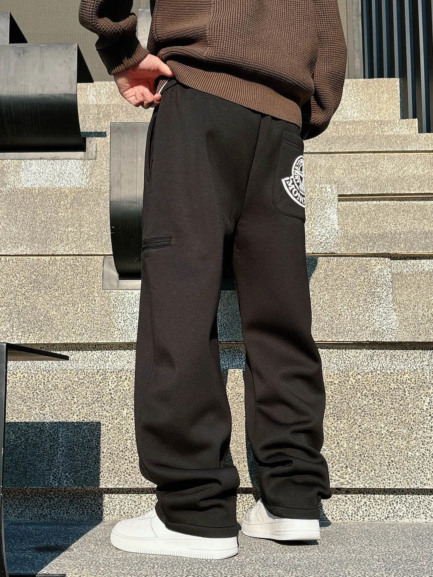 P320 2025 autumn and winter new casual pants 🆕Heavy scimitar pants Color: black and gray Size: M-4XL